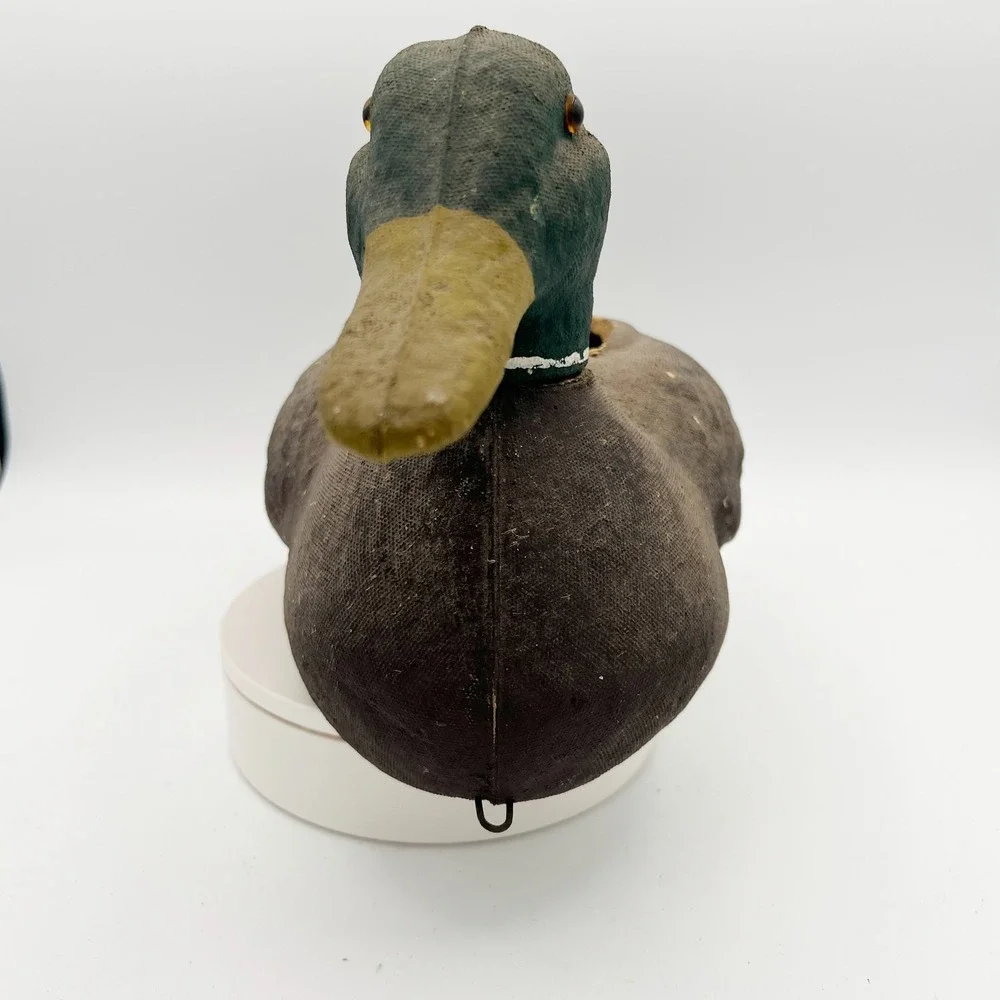 Vintage 1948 Victor Veri-Lite Mallard Decoy – Canvas Over Wire, Lititz PA
